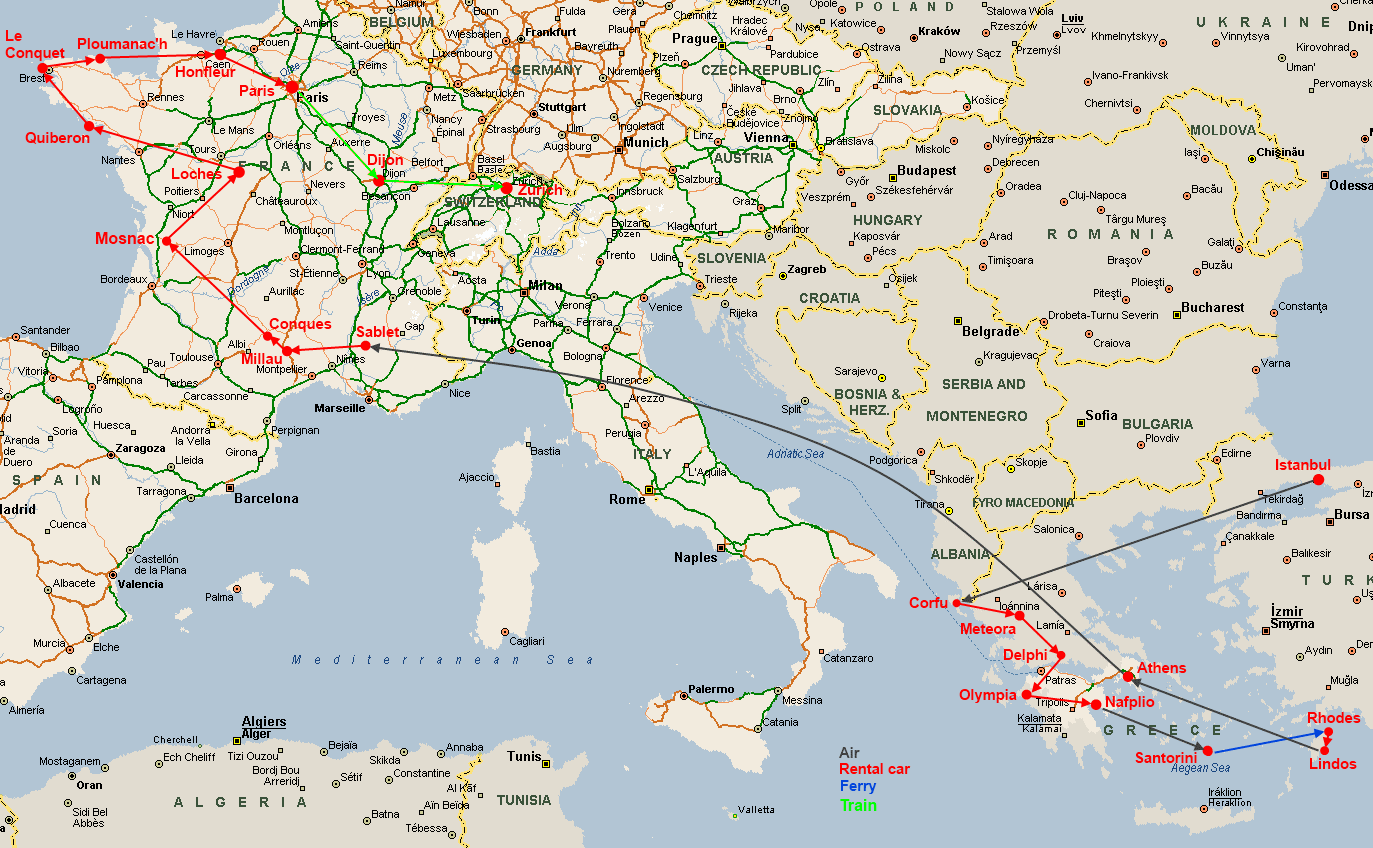 Europe Travel Map
